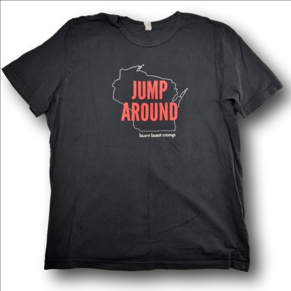 Men's Bella Canvas Black "Jump Around" Graphic Tee XXL